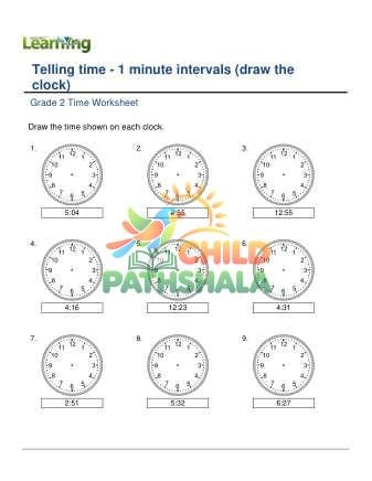 Telling Time 1 Minute Draw Clock E