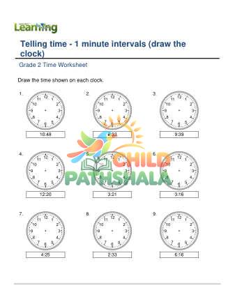 Preview of Telling Time 1 Minute Draw Clock F