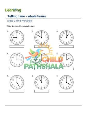 Telling Time Whole Hours D