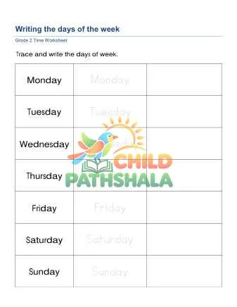 Preview of Days Of The Week