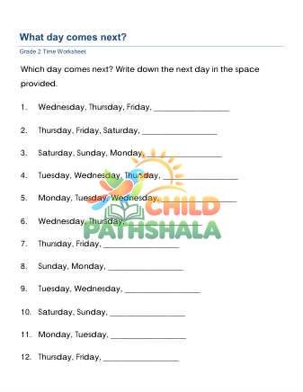Days Of The Week Next A