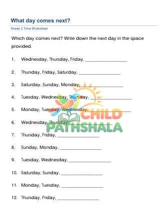 Preview of Days Of The Week Next