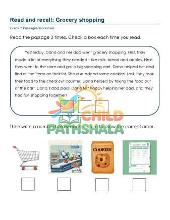 Preview of Passages Read Recall
