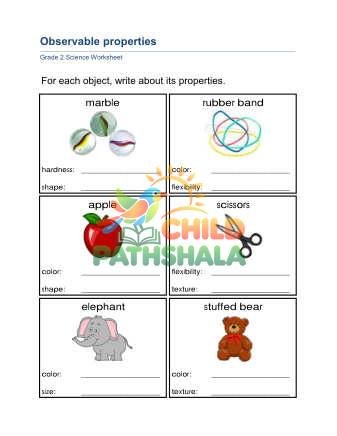 Preview of Properties Materials B