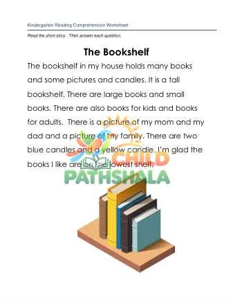 Preview of Reading Comprehension Story The Bookshelf