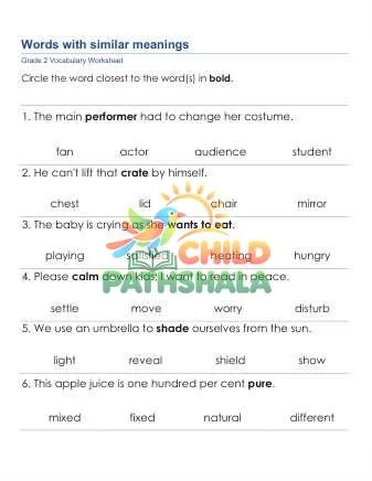 Preview of Words Meanings
