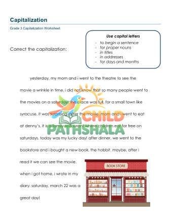 Capitalization Practice A Worksheet for Grade 3