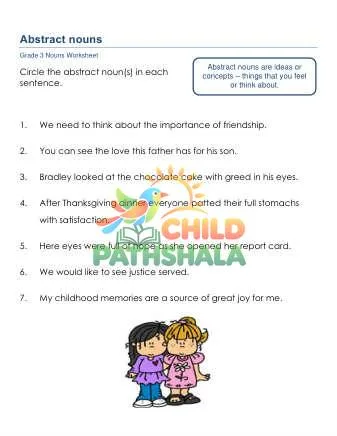 Preview of Circle Abstract Noun
