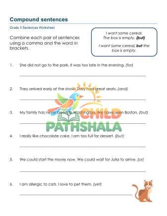 Preview of Compound Sentences A