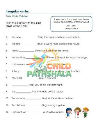 Preview of Irregular Verbs