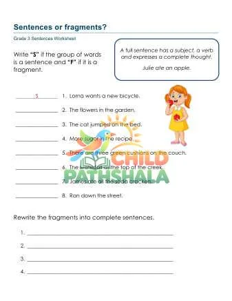 Preview of Sentences Fragments