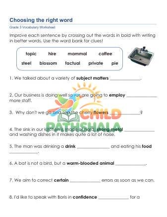 Preview of Sentences Right Words 2