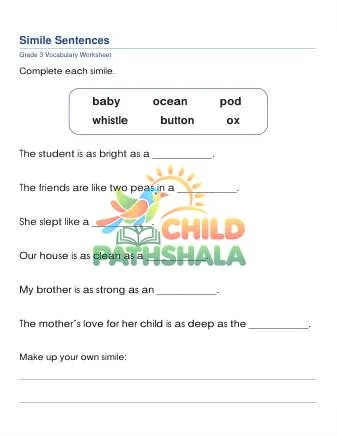 Preview of Simile Sentences