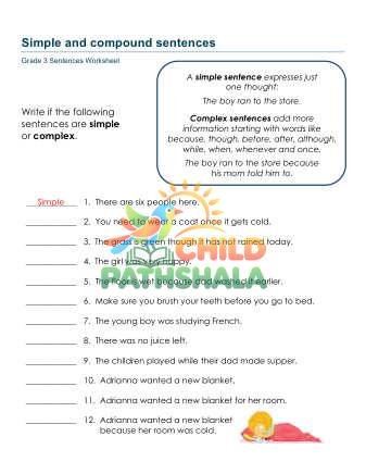 Simple Complex Sentences A