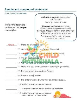 Preview of Simple Complex Sentences