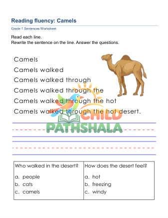 Sentences Reading Fluency A