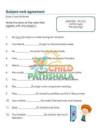 Preview of Subject Verb Agreement B