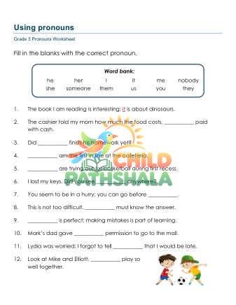 Preview of Using Pronouns B