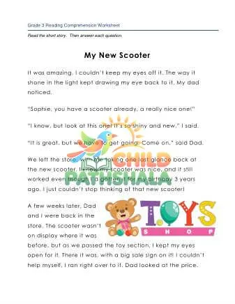 Preview of 3 Reading Scooter