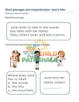 Preview of Short Passages Comprehension B