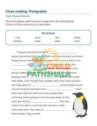 Preview of Cloze Reading Paragraphs