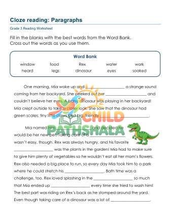 Preview of Cloze Reading Paragraphs Wre