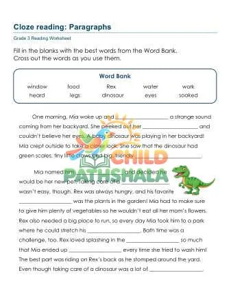 Preview of Cloze Reading Paragraphs Wre