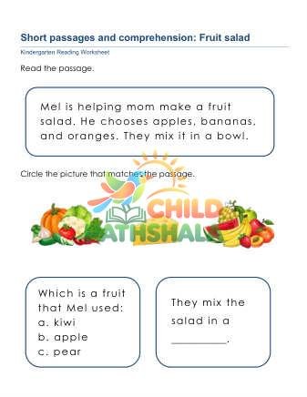 Preview of Short Passages Comprehension D