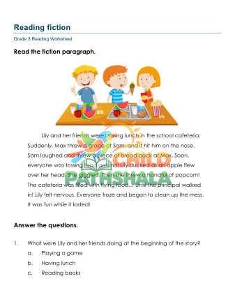 Preview of Reading Fiction Paragraphs Rzs