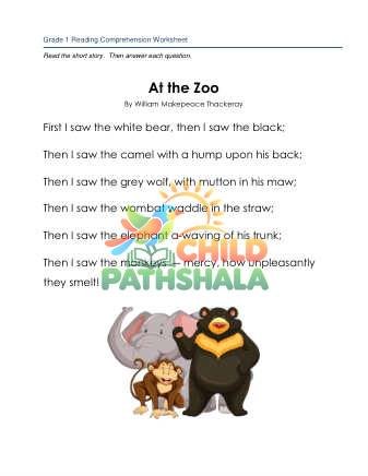 Preview of Story At The Zoo