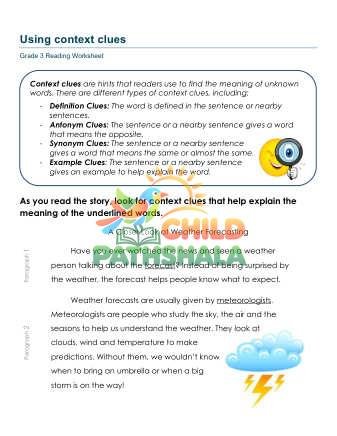 Preview of Reading With Context Clues