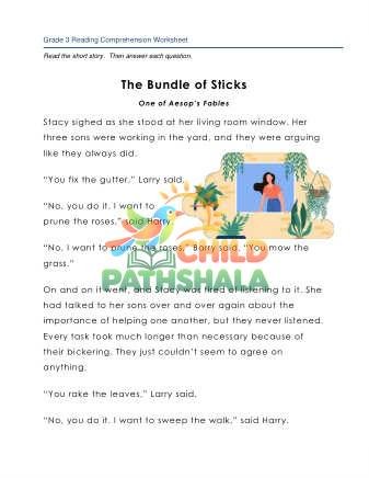 Preview of Story The Bundle Of Sticks