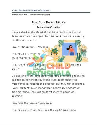 Preview of Story The Bundle Of Sticks