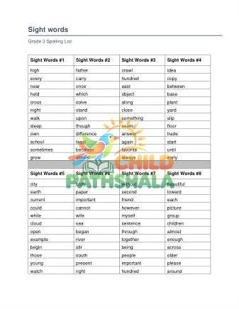 Preview of Sight Words