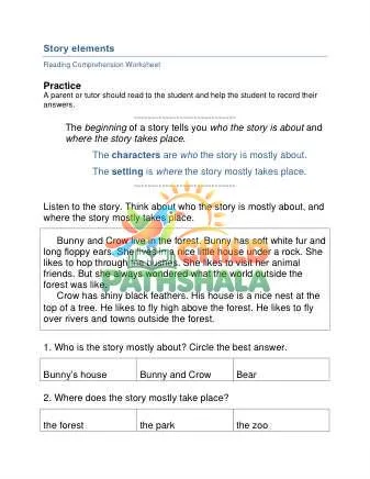 Preview of Story Elements