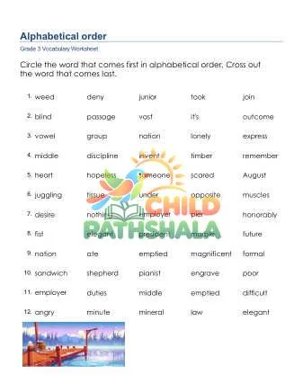 Preview of Alphabetical Order