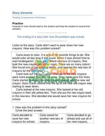 Preview of Story Elements G