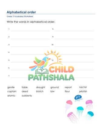Preview of Alphabetical Order List 4