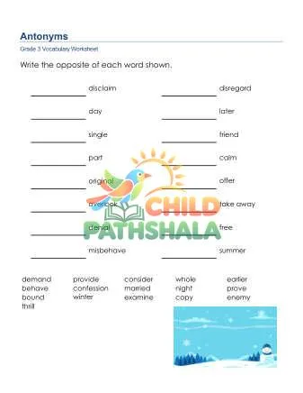 Preview of Antonyms