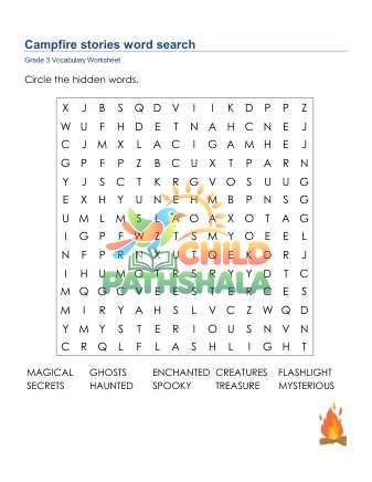 Preview of Campfire Stories Word Search Uppercase