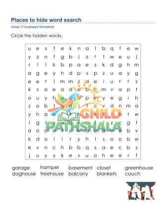 Preview of Hide And Seek Word Search Lowercase