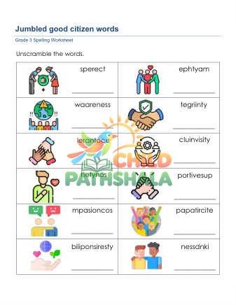 Preview of Jumbled Spelling Words Rgc