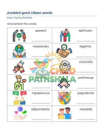 Preview of Jumbled Spelling Words Rgc