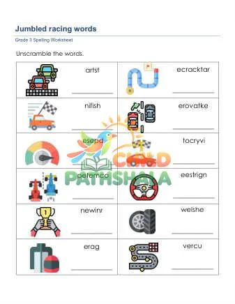 Preview of Jumbled Spelling Words Wew