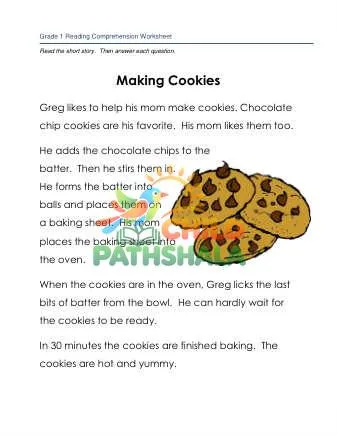 Preview of Story Making Cookies