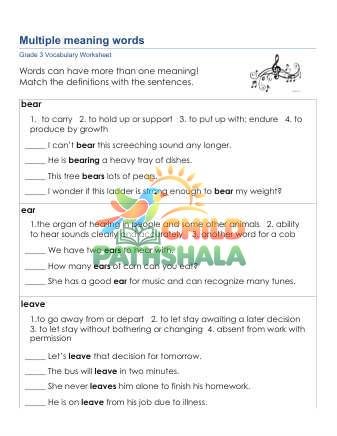 Multiple Meaning Words 1