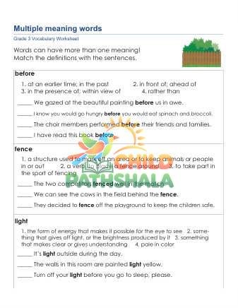 Multiple Meaning Words 2