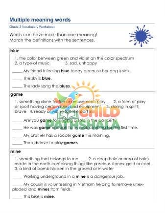 Multiple Meaning Words 3