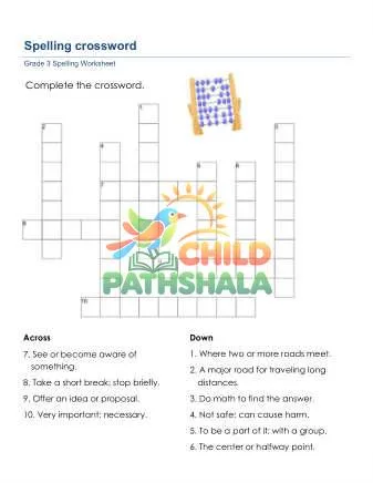 Preview of Spelling Words Crossword