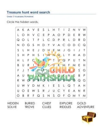 Preview of Treasure Hunt Word Search Uppercase